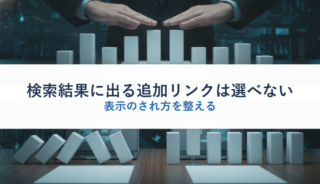 検索結果に出る追加リンクは選べない｜表示のされ方を整える