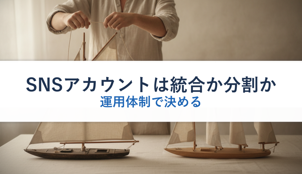 SNSアカウントは統合か分割か｜運用体制で決める