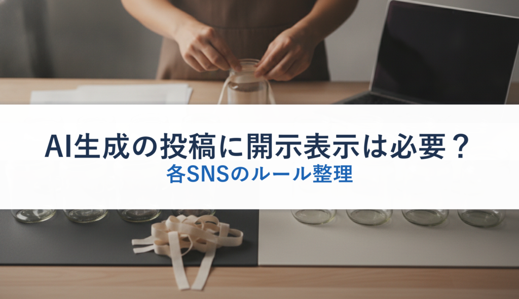 AI生成の投稿に開示表示は必要？｜各SNSのルール整理