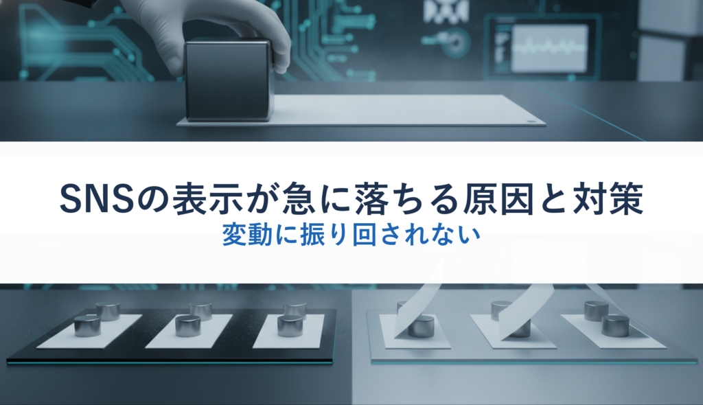 SNSの表示が急に落ちる原因と対策｜変動に振り回されない