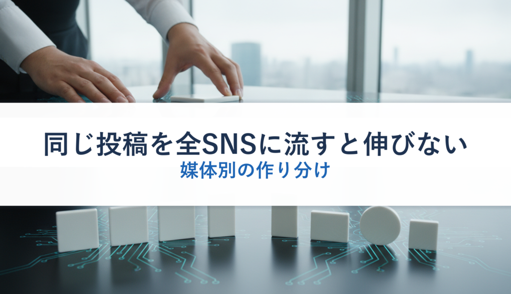 同じ投稿を全SNSに流すと伸びない｜媒体別の作り分け
