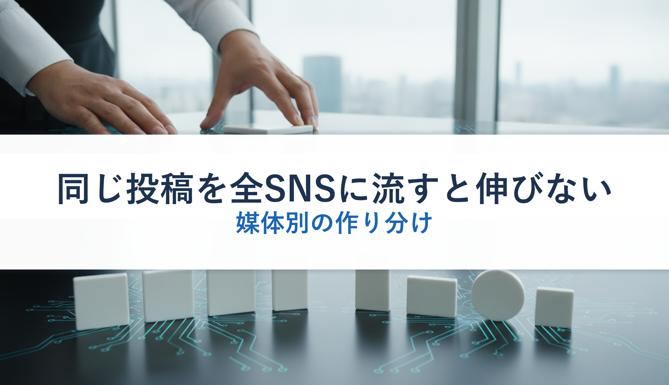 同じ投稿を全SNSに流すと伸びない｜媒体別の作り分け