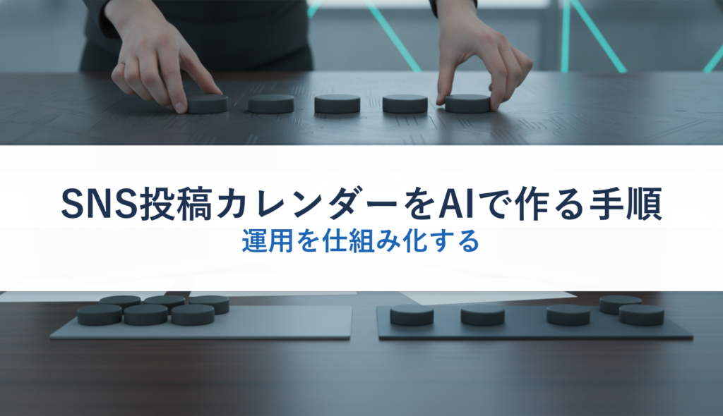 SNS投稿カレンダーをAIで作る手順｜運用を仕組み化する