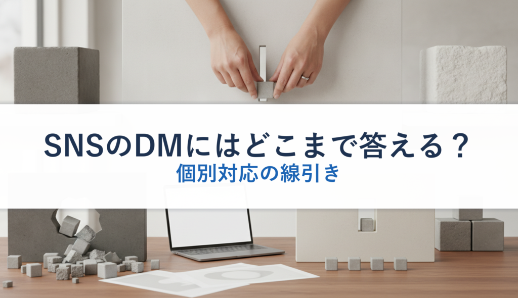 SNSのDMにはどこまで答える？｜個別対応の線引き
