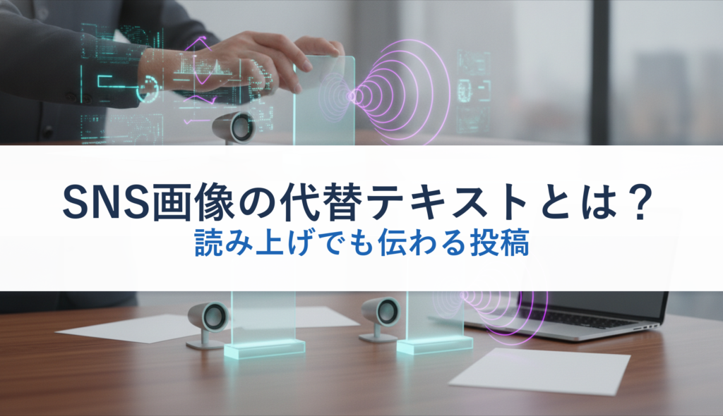 SNS画像の代替テキストとは？｜読み上げでも伝わる投稿