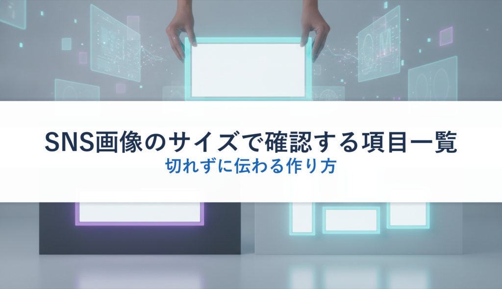 SNS画像のサイズで確認する項目一覧｜切れずに伝わる作り方
