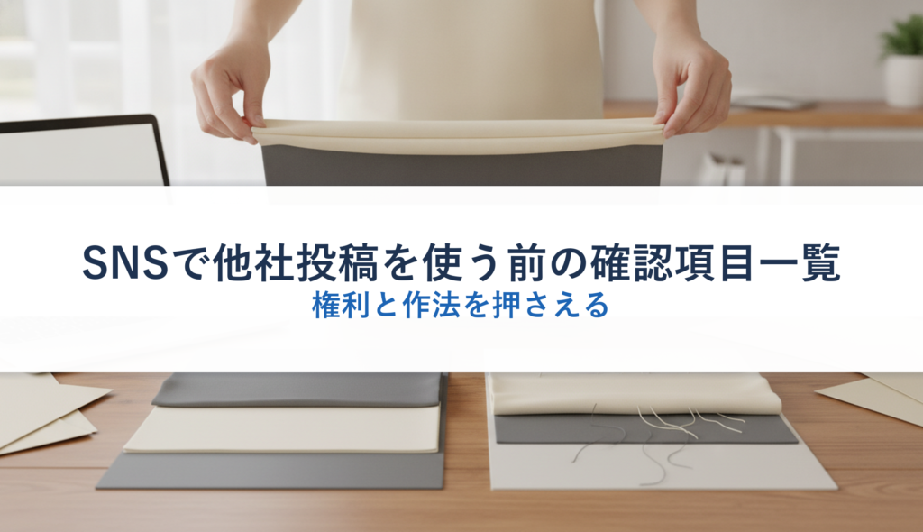 SNSで他社投稿を使う前の確認項目一覧｜権利と作法を押さえる