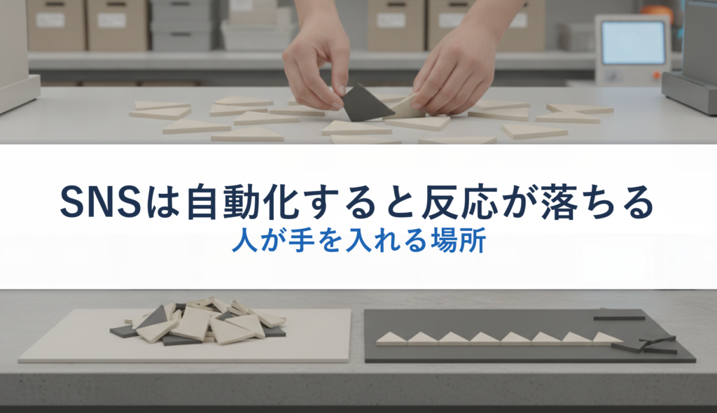 SNSは自動化すると反応が落ちる｜人が手を入れる場所