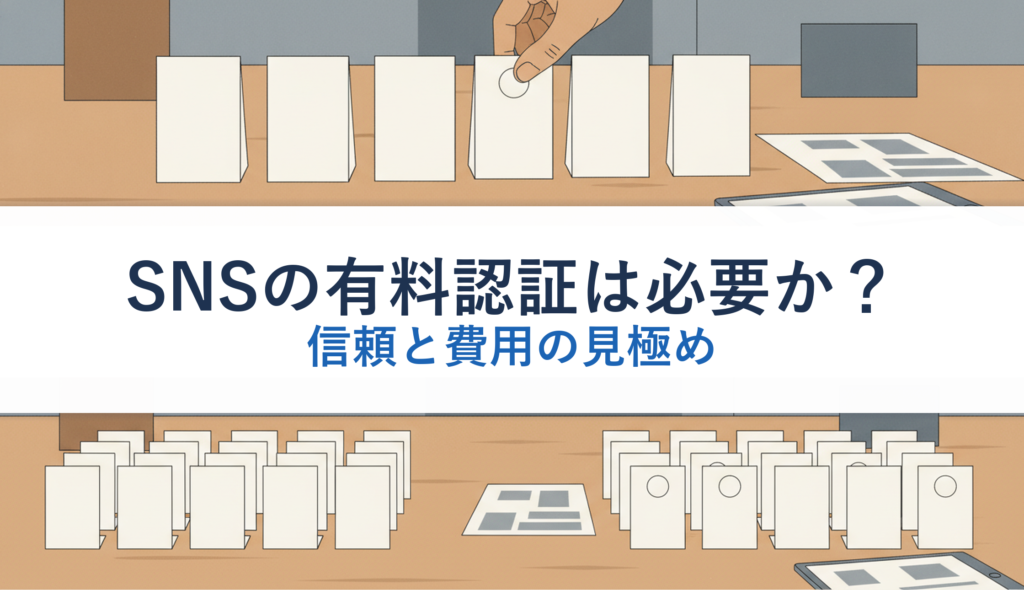 SNSの有料認証は必要か？｜信頼と費用の見極め