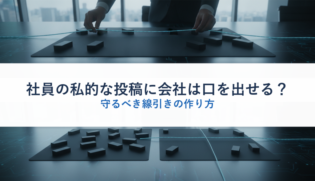 社員の私的な投稿に会社は口を出せる？｜守るべき線引きの作り方