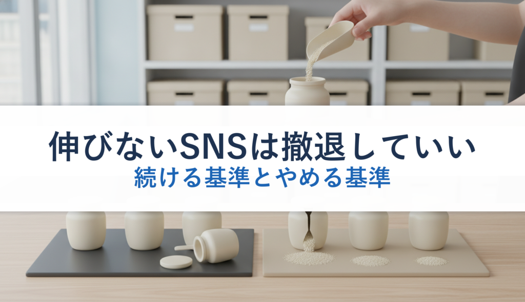 伸びないSNSは撤退していい｜続ける基準とやめる基準