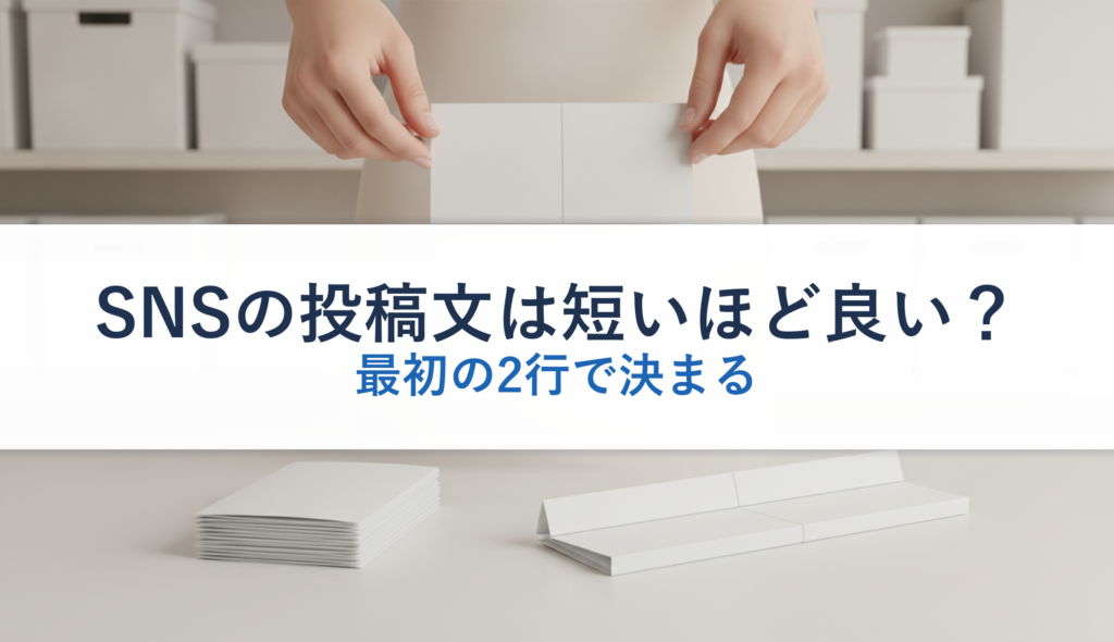 SNSの投稿文は短いほど良い？｜最初の2行で決まる