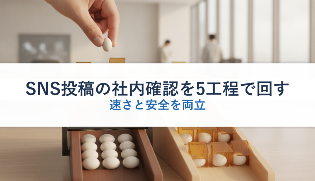 SNS投稿の社内確認を5工程で回す｜速さと安全を両立