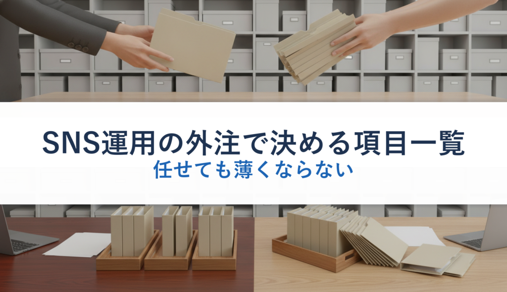 SNS運用の外注で決める項目一覧｜任せても薄くならない