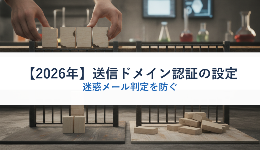 【2026年】送信ドメイン認証の設定｜迷惑メール判定を防ぐ