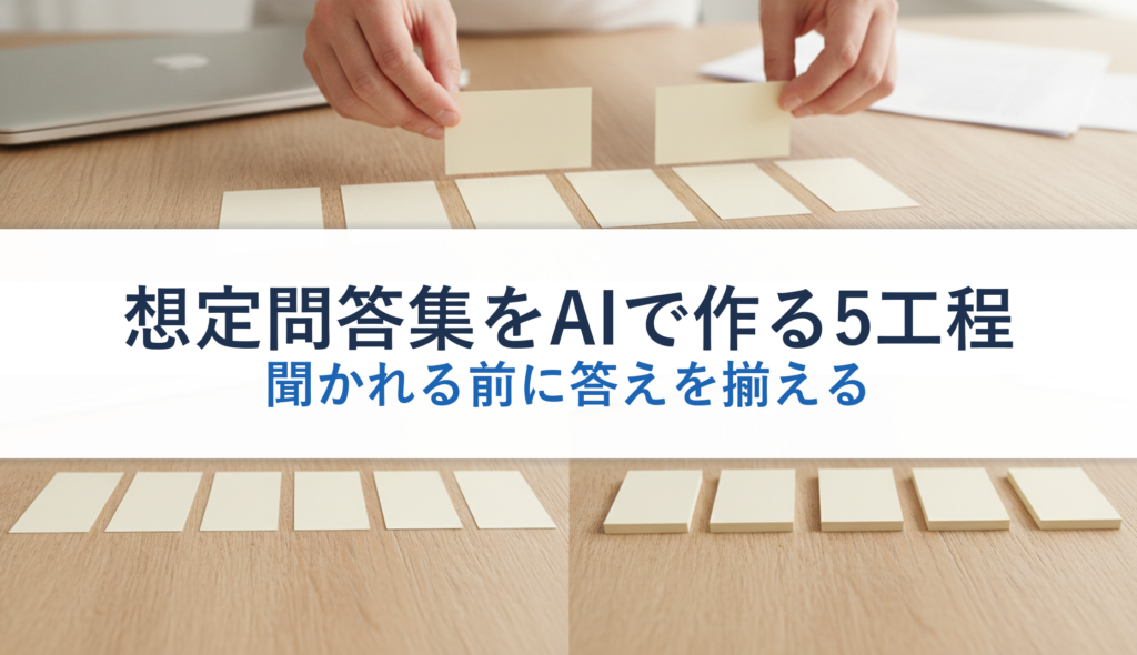 想定問答集をAIで作る5工程｜聞かれる前に答えを揃える
