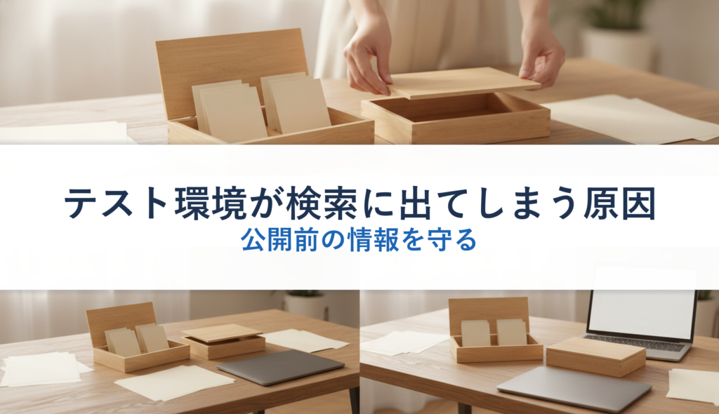テスト環境が検索に出てしまう原因｜公開前の情報を守る