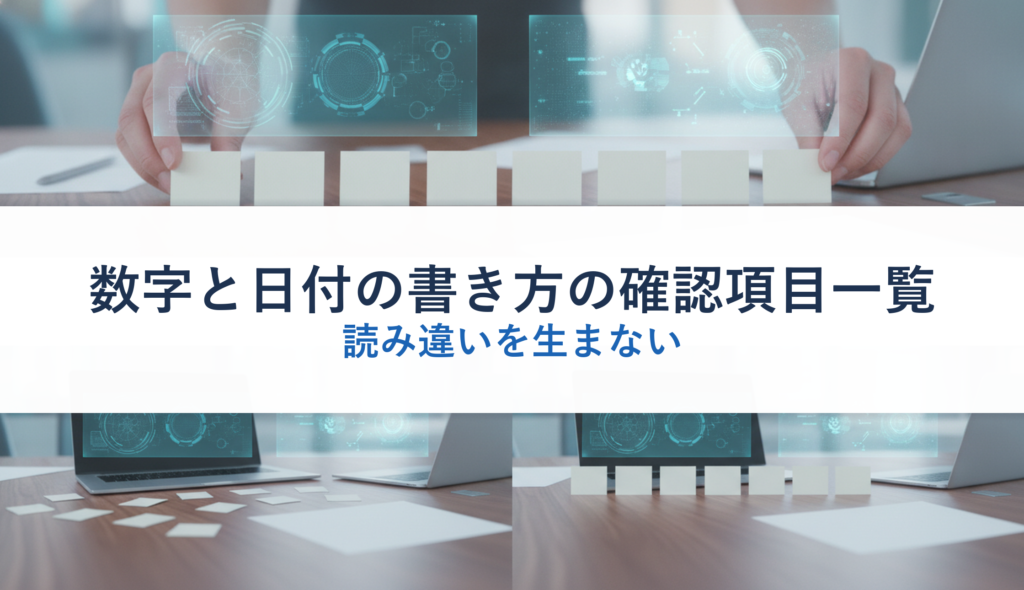 数字と日付の書き方の確認項目一覧｜読み違いを生まない