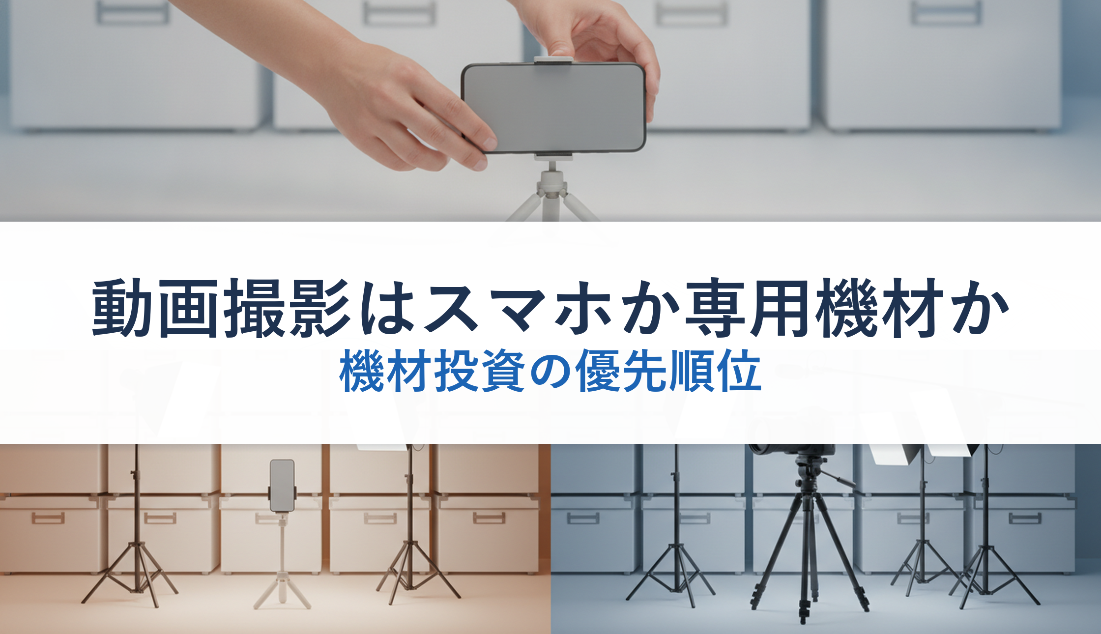 動画撮影はスマホか専用機材か|機材投資の優先順位