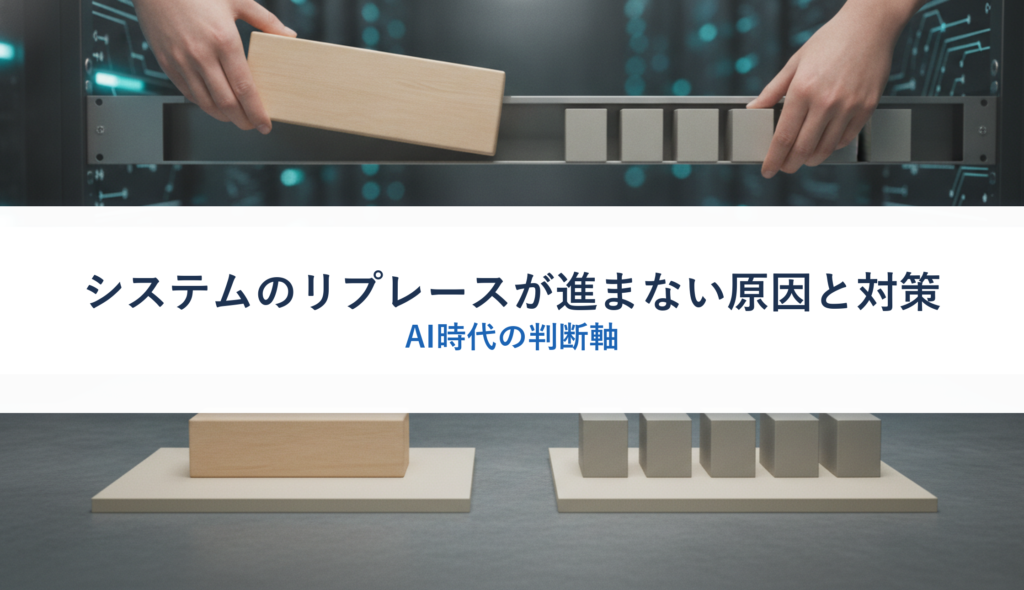 システムのリプレースが進まない原因と対策｜AI時代の判断軸