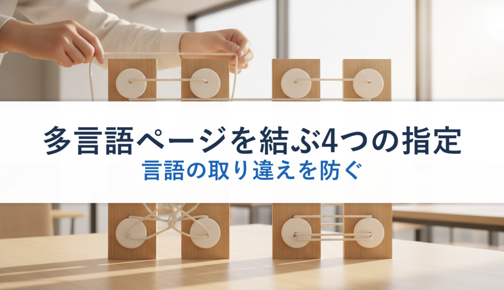 多言語ページを結ぶ4つの指定｜言語の取り違えを防ぐ