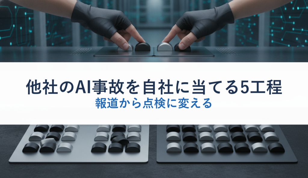 他社のAI事故を自社に当てる5工程｜報道から点検に変える