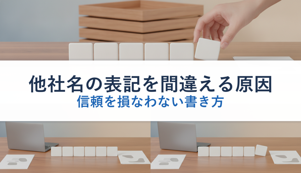 他社名の表記を間違える原因｜信頼を損なわない書き方