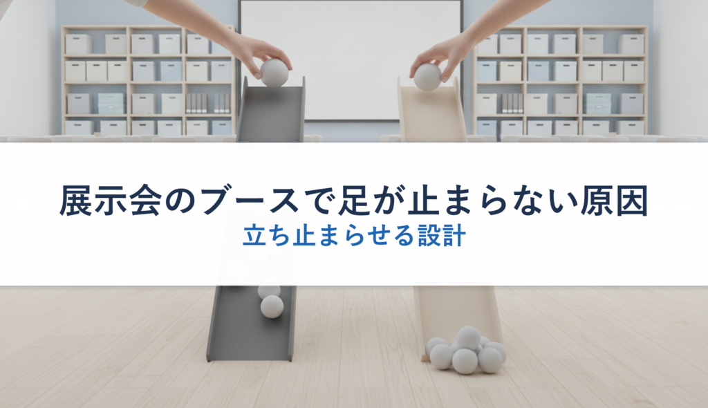 展示会のブースで足が止まらない原因｜立ち止まらせる設計