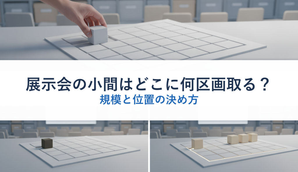 展示会の小間はどこに何区画取る？｜規模と位置の決め方