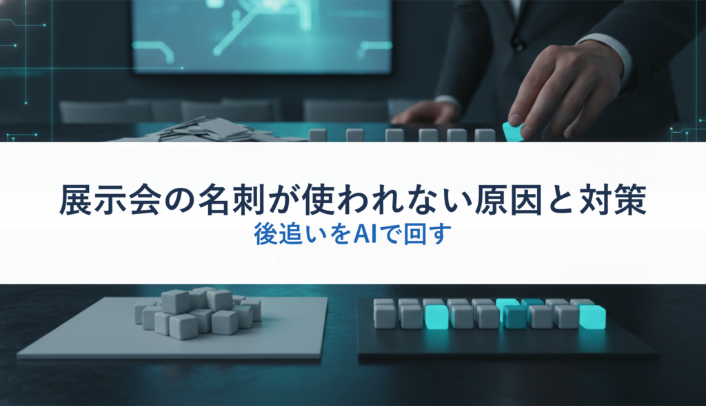 展示会の名刺が使われない原因と対策｜後追いをAIで回す