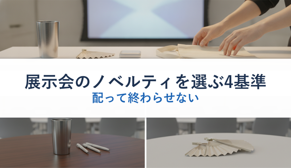 展示会のノベルティを選ぶ4基準｜配って終わらせない