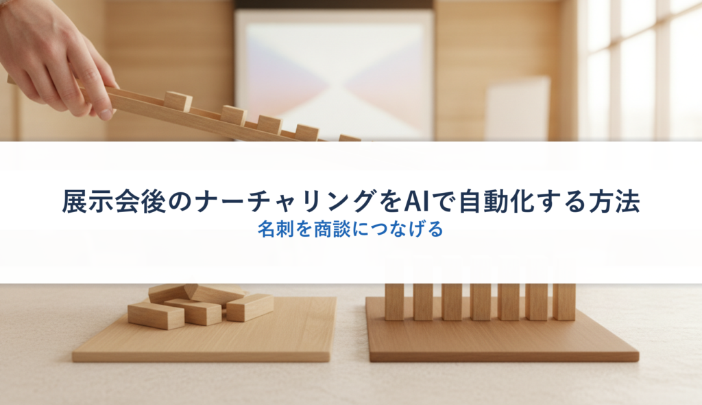 展示会後のナーチャリングをAIで自動化する方法｜名刺を商談につなげる