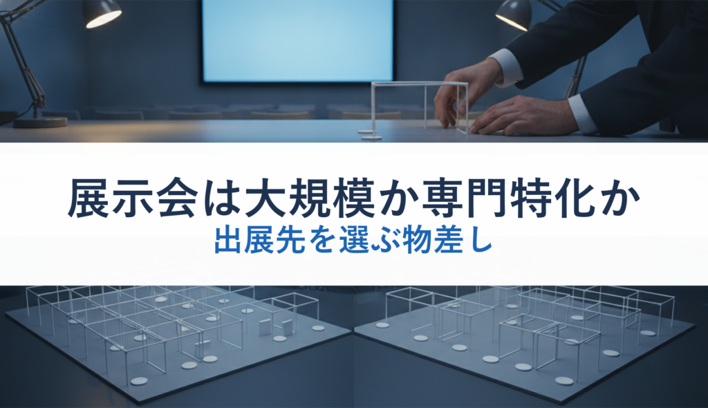 展示会は大規模か専門特化か｜出展先を選ぶ物差し