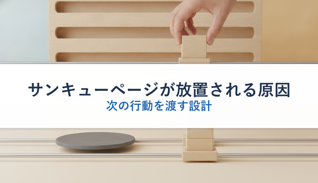 サンキューページが放置される原因｜次の行動を渡す設計