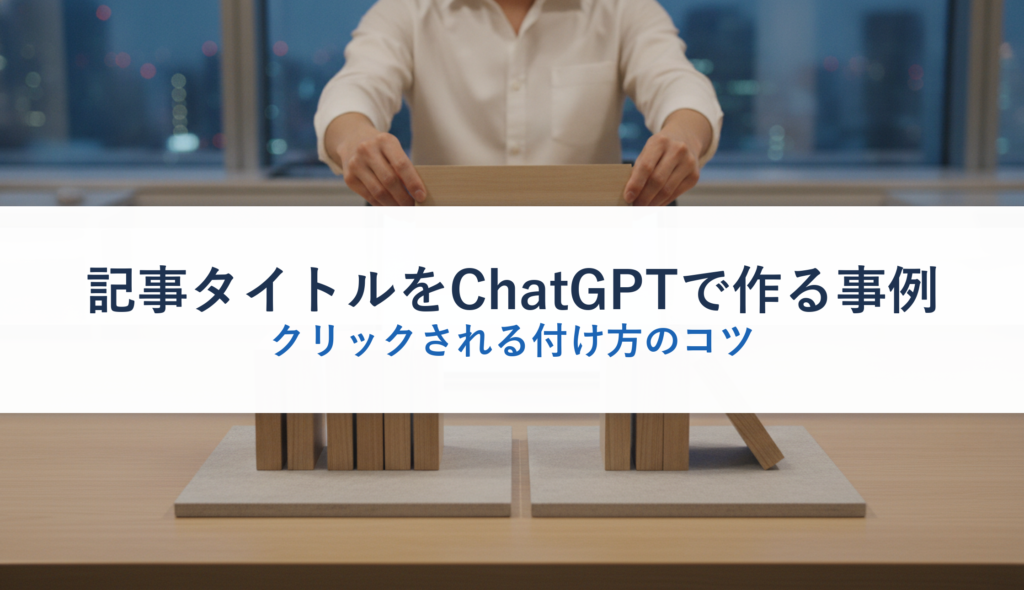 記事タイトルをChatGPTで作る事例｜クリックされる付け方のコツ