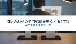 問い合わせの初回返信を速くする4工程｜AIで下書きを先に出す