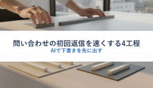 問い合わせの初回返信を速くする4工程｜AIで下書きを先に出す