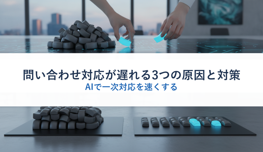問い合わせ対応が遅れる3つの原因と対策｜AIで一次対応を速くする
