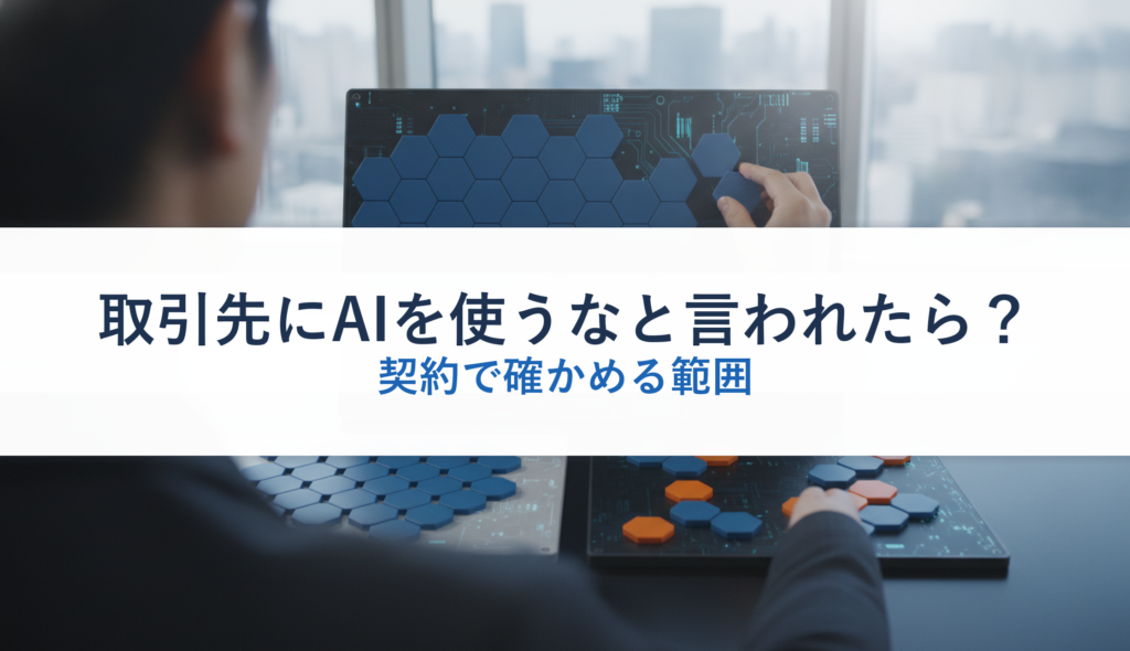 取引先にAIを使うなと言われたら？｜契約で確かめる範囲