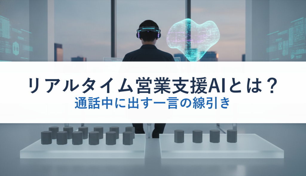 リアルタイム営業支援AIとは？｜通話中に出す一言の線引き