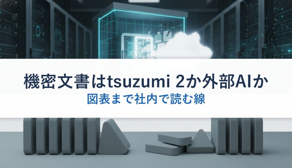 機密文書はtsuzumi 2か外部AIか｜図表まで社内で読む線