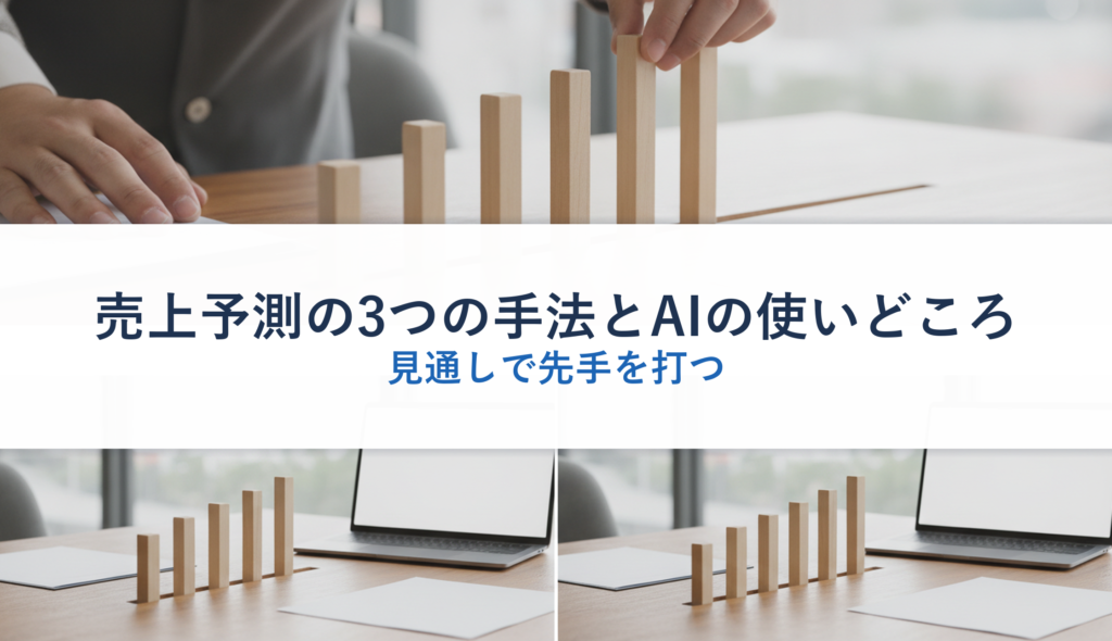 売上予測の3つの手法とAIの使いどころ｜見通しで先手を打つ