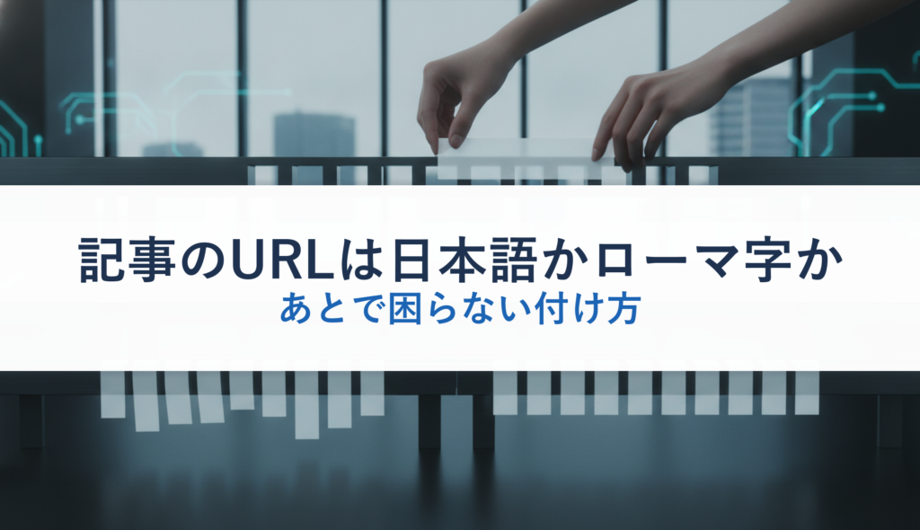 記事のURLは日本語かローマ字か｜あとで困らない付け方
