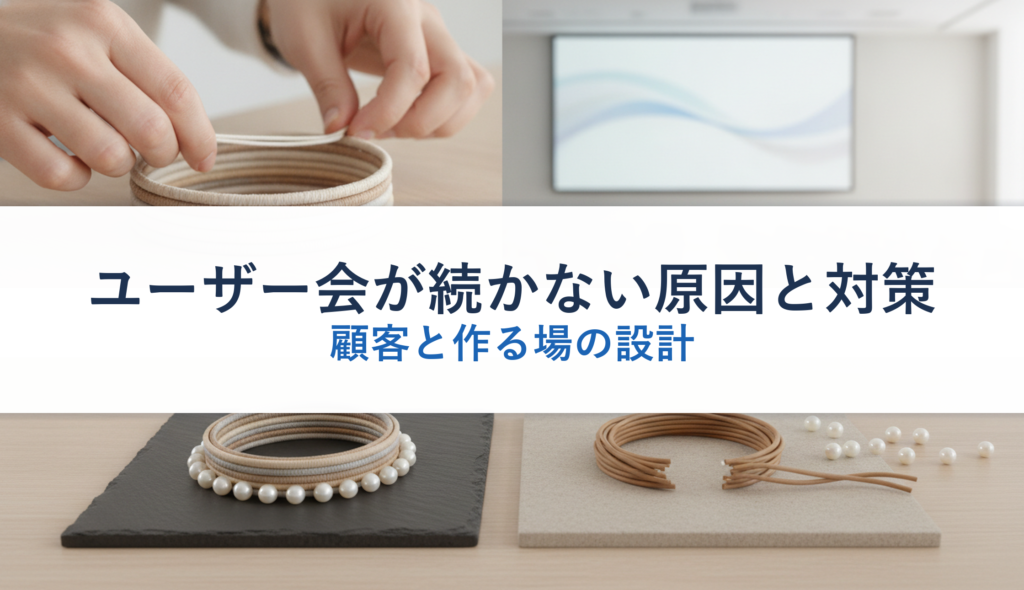ユーザー会が続かない原因と対策｜顧客と作る場の設計