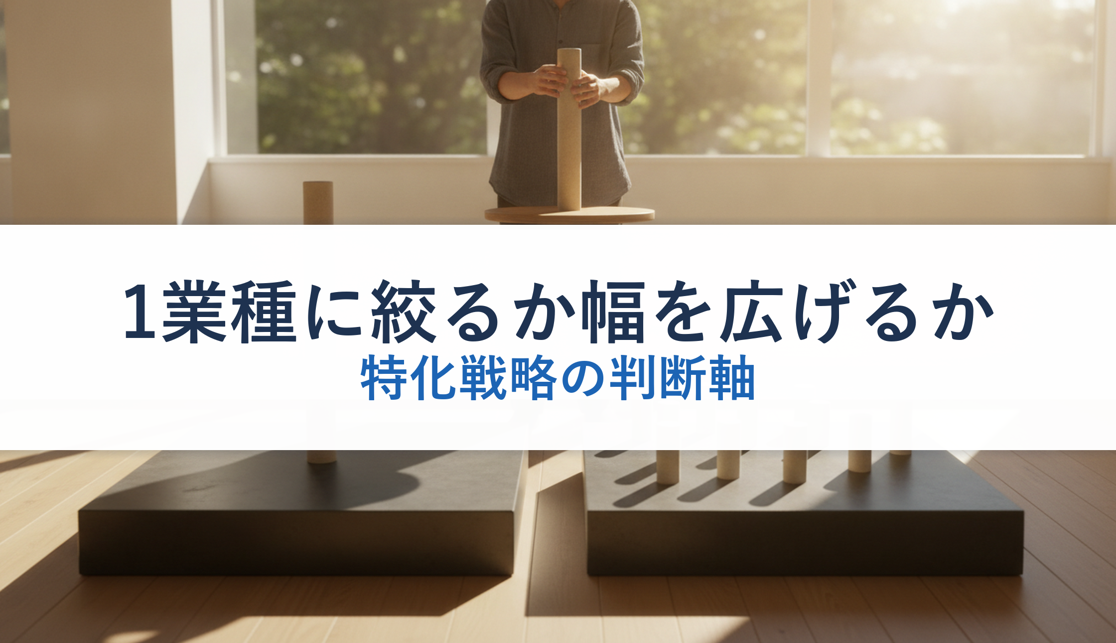 1業種に絞るか幅を広げるか｜特化戦略の判断軸