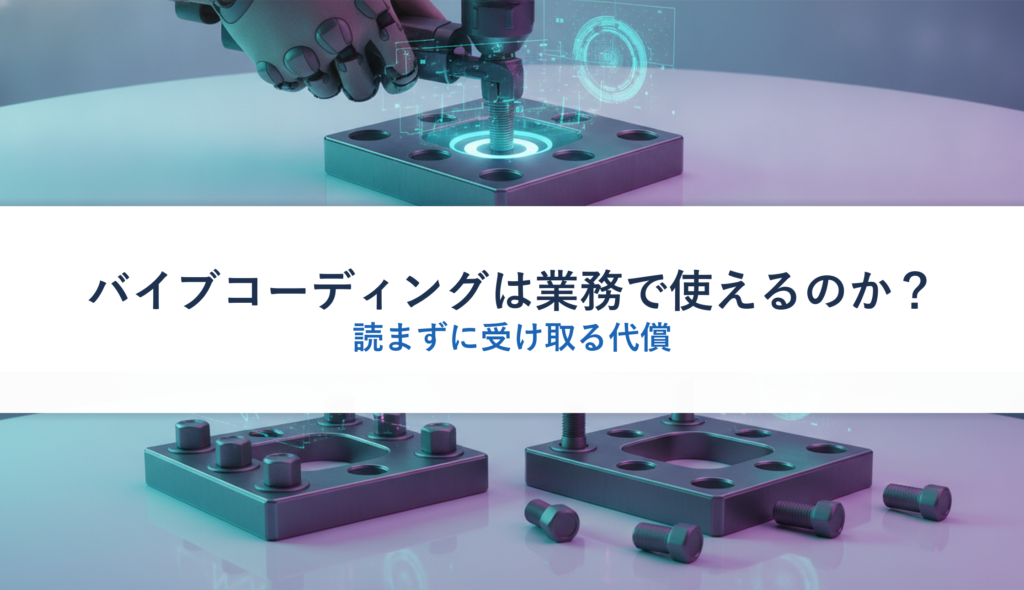 バイブコーディングは業務で使えるのか？｜読まずに受け取る代償