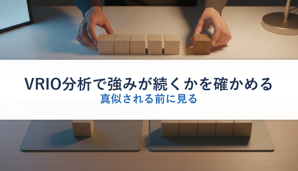 VRIO分析で強みが続くかを確かめる｜真似される前に見る