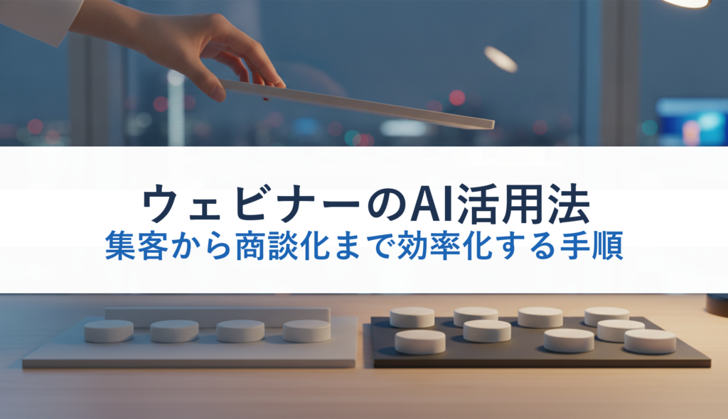 ウェビナーのAI活用法｜集客から商談化まで効率化する手順