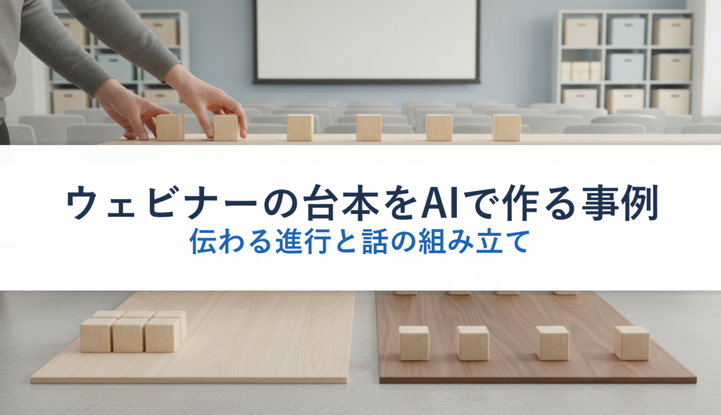 ウェビナーの台本をAIで作る事例｜伝わる進行と話の組み立て