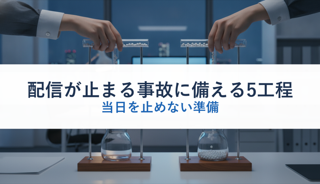 配信が止まる事故に備える5工程｜当日を止めない準備